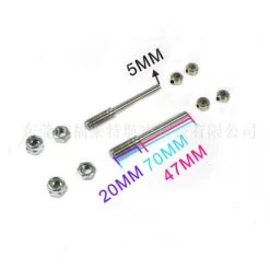 Cheapest 👏 ZYHOBBY 1 Set Φ3/Φ4/Φ5mm Wheel Axles Shaft Adapter Nut Screw Airplane Wheel Accessories Tapping Hexagonal 🌟