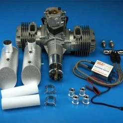 Best Sale ???? ZYHOBBY DLE 120CC Two Stroke Twin Cylinder Side Exhaust Gasoline Engine For RC Aircraft ❤️