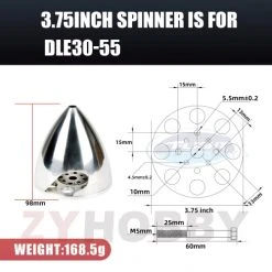 Best Sale ✔️ ZYHOBBY 3.75/4inch Special Spinner For DLE30/55 MLD35/70/DA50 ????