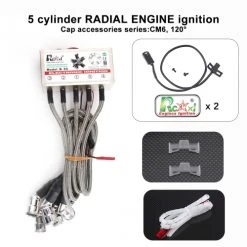 Promo ???? ZYHOBBY Rcexl 5 Cylinder RADIAL ENGINE Ignition For NGK CM6 10MM 120 Degree With Hall Sensor ⌛