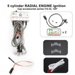 Hot Sale ???? ZYHOBBY RCEXL 5 Cylinder Radial Engine Ignition CDI W/ 120degree For NGK ME-8 1/4 -32 ????