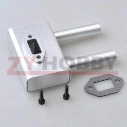 Cheap ⌛ ZYHOBBY Aluminum Alloy Special Exhaust Pipe Muffler Canister For DLE35RA Engine Kits New ⭐