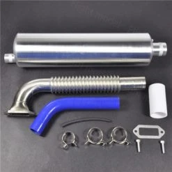 Cheapest ???? ZYHOBBY DLE170 170cc RC Gasoline Engine Canister Muffler Tuned Front Exhaust Pipe Set ⭐